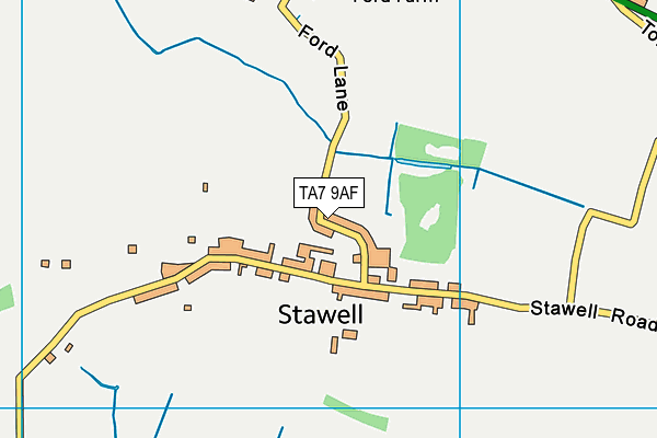 TA7 9AF map - OS VectorMap District (Ordnance Survey)