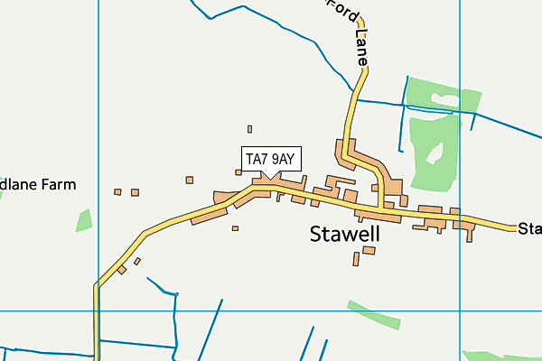 TA7 9AY map - OS VectorMap District (Ordnance Survey)