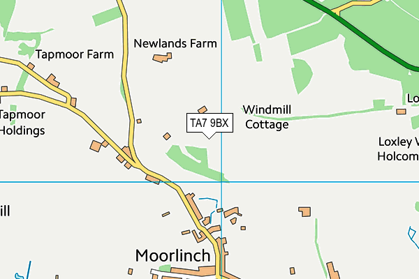 TA7 9BX map - OS VectorMap District (Ordnance Survey)
