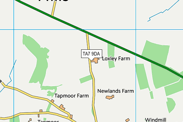 TA7 9DA map - OS VectorMap District (Ordnance Survey)