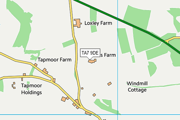 TA7 9DE map - OS VectorMap District (Ordnance Survey)