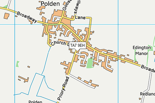 TA7 9EH map - OS VectorMap District (Ordnance Survey)