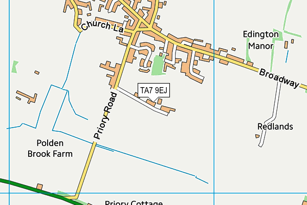 TA7 9EJ map - OS VectorMap District (Ordnance Survey)