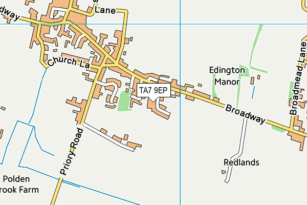 TA7 9EP map - OS VectorMap District (Ordnance Survey)