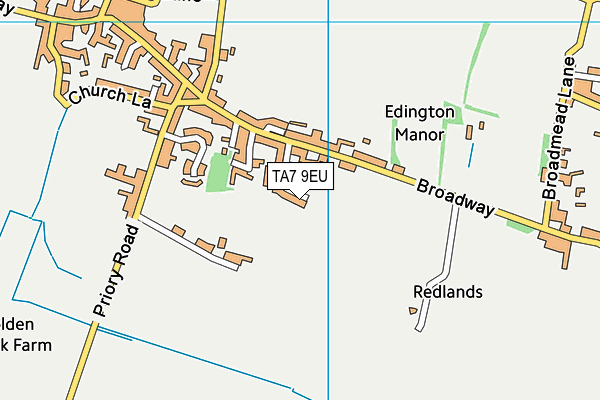 TA7 9EU map - OS VectorMap District (Ordnance Survey)
