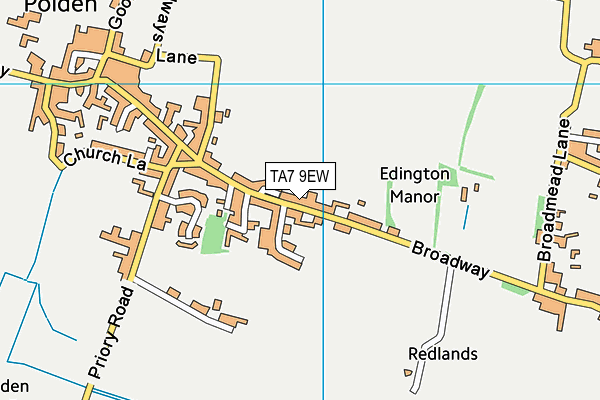 TA7 9EW map - OS VectorMap District (Ordnance Survey)