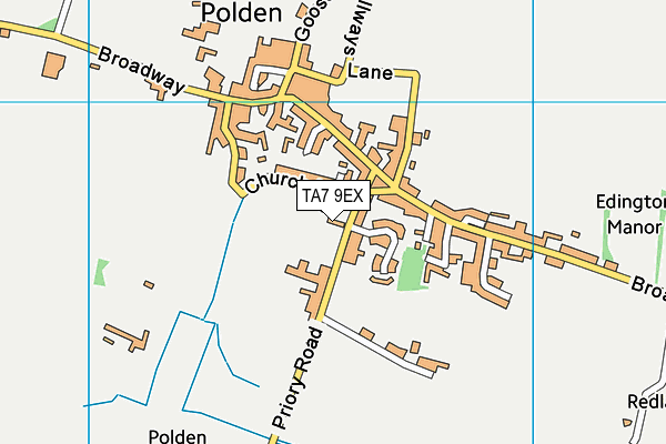 TA7 9EX map - OS VectorMap District (Ordnance Survey)