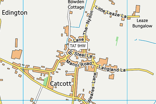 TA7 9HW map - OS VectorMap District (Ordnance Survey)