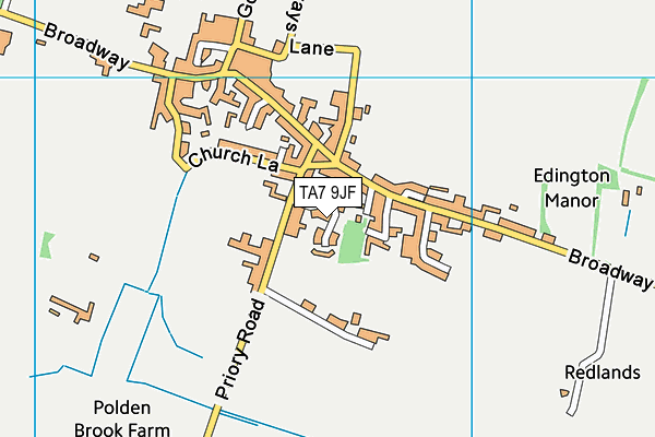 TA7 9JF map - OS VectorMap District (Ordnance Survey)