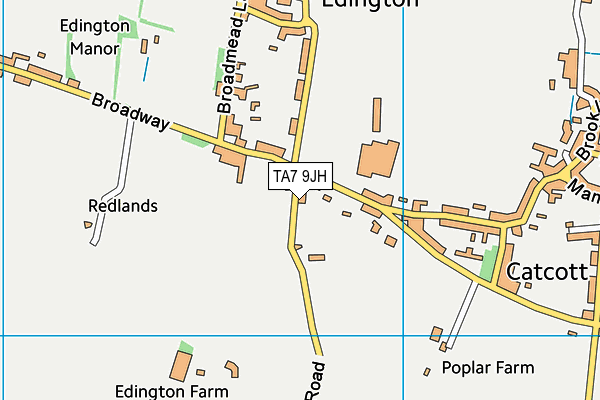 TA7 9JH map - OS VectorMap District (Ordnance Survey)