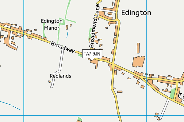 TA7 9JN map - OS VectorMap District (Ordnance Survey)