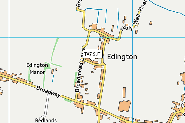 TA7 9JT map - OS VectorMap District (Ordnance Survey)