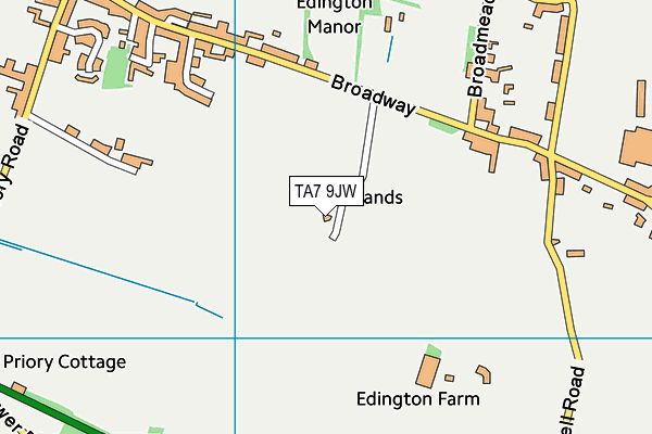 TA7 9JW map - OS VectorMap District (Ordnance Survey)