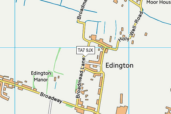 TA7 9JX map - OS VectorMap District (Ordnance Survey)