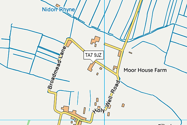 TA7 9JZ map - OS VectorMap District (Ordnance Survey)