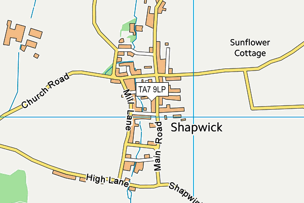 TA7 9LP map - OS VectorMap District (Ordnance Survey)