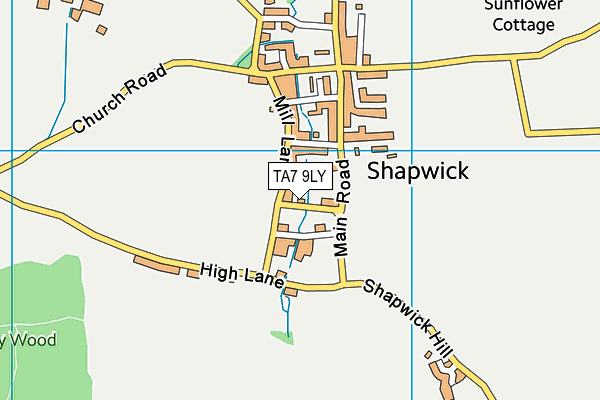 TA7 9LY map - OS VectorMap District (Ordnance Survey)