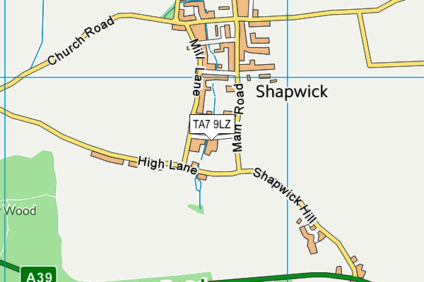 TA7 9LZ map - OS VectorMap District (Ordnance Survey)