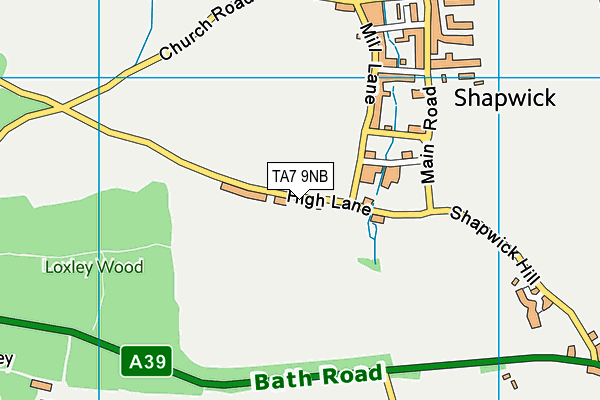 TA7 9NB map - OS VectorMap District (Ordnance Survey)