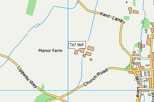 TA7 9NF map - OS VectorMap District (Ordnance Survey)