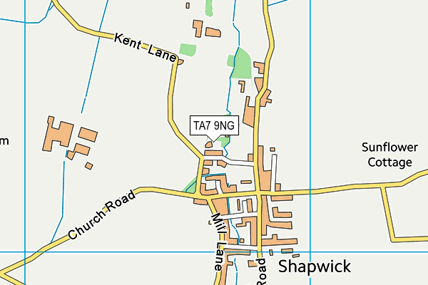 TA7 9NG map - OS VectorMap District (Ordnance Survey)