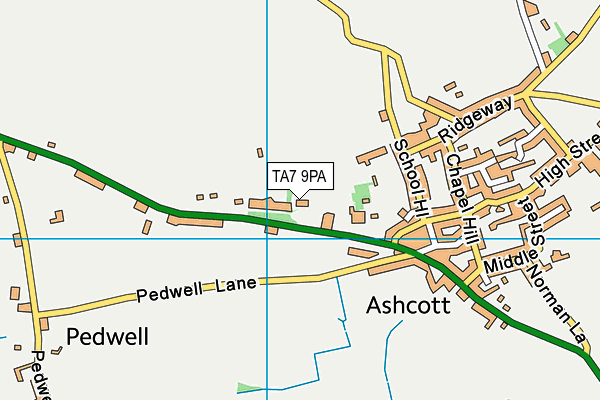 TA7 9PA map - OS VectorMap District (Ordnance Survey)