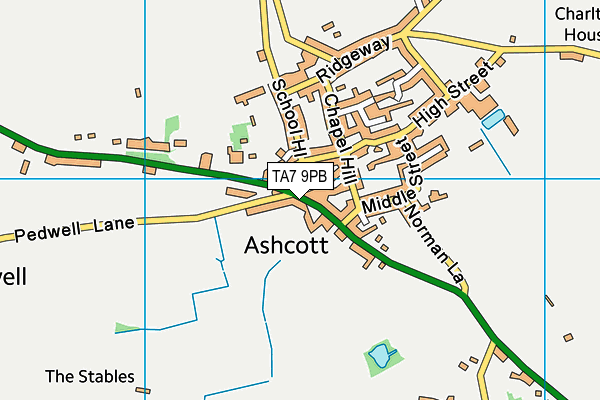 TA7 9PB map - OS VectorMap District (Ordnance Survey)