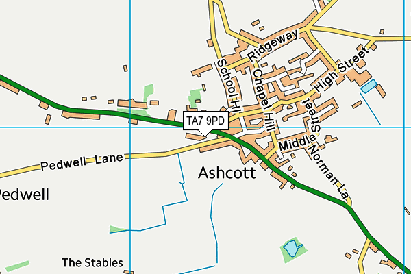 TA7 9PD map - OS VectorMap District (Ordnance Survey)