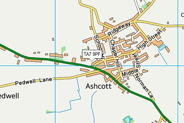 TA7 9PF map - OS VectorMap District (Ordnance Survey)