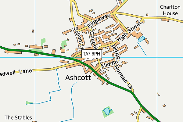 TA7 9PH map - OS VectorMap District (Ordnance Survey)