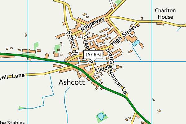 TA7 9PJ map - OS VectorMap District (Ordnance Survey)