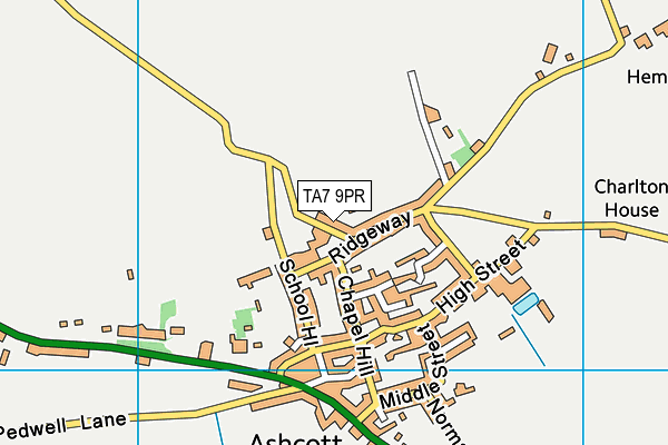 TA7 9PR map - OS VectorMap District (Ordnance Survey)