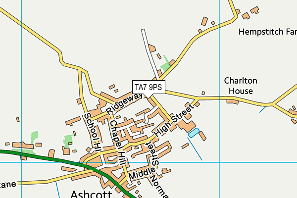 TA7 9PS map - OS VectorMap District (Ordnance Survey)