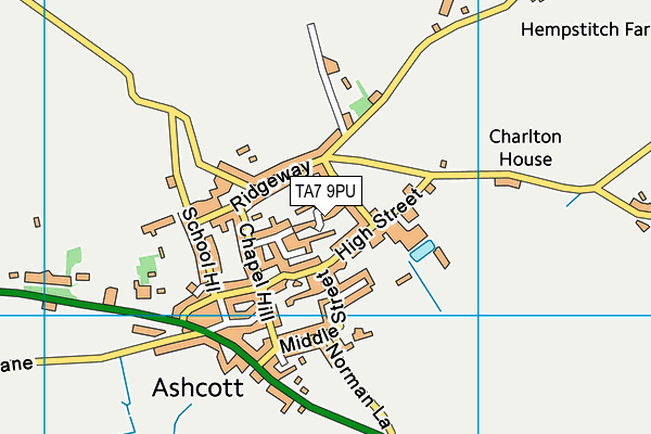 TA7 9PU map - OS VectorMap District (Ordnance Survey)