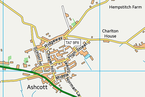 TA7 9PX map - OS VectorMap District (Ordnance Survey)