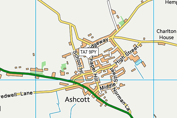 TA7 9PY map - OS VectorMap District (Ordnance Survey)