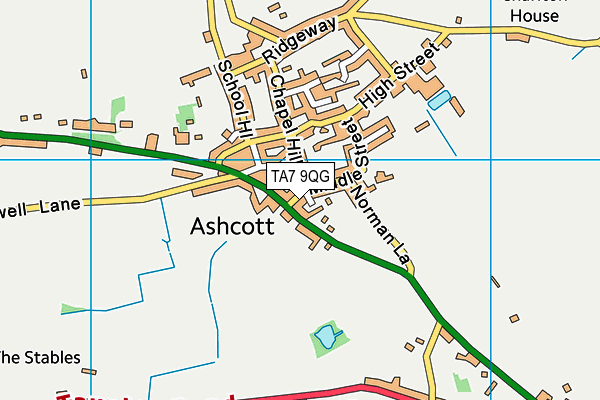 TA7 9QG map - OS VectorMap District (Ordnance Survey)