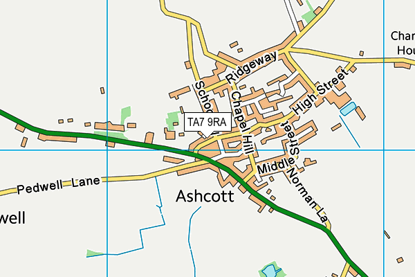 TA7 9RA map - OS VectorMap District (Ordnance Survey)