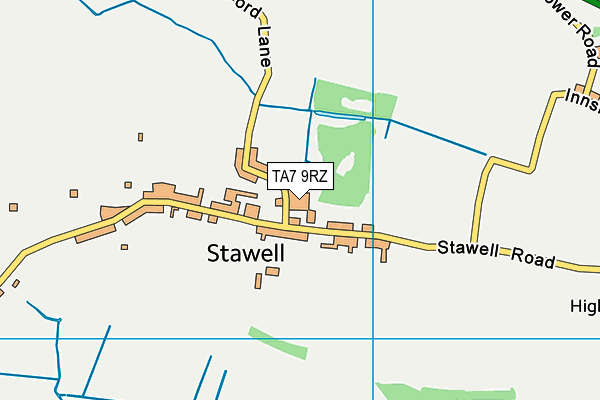 TA7 9RZ map - OS VectorMap District (Ordnance Survey)