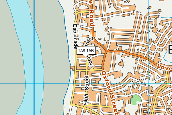 TA8 1AB map - OS VectorMap District (Ordnance Survey)