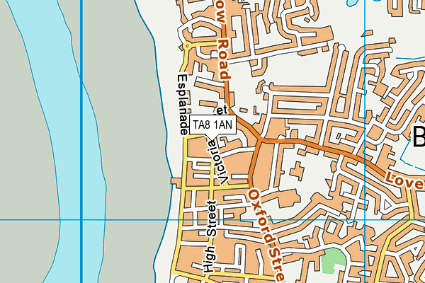TA8 1AN map - OS VectorMap District (Ordnance Survey)