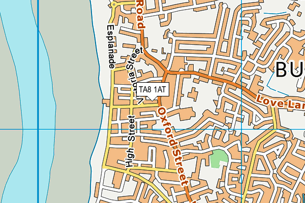 TA8 1AT map - OS VectorMap District (Ordnance Survey)