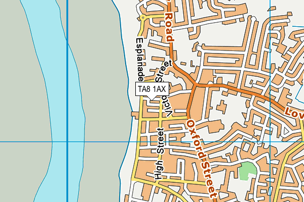 TA8 1AX map - OS VectorMap District (Ordnance Survey)