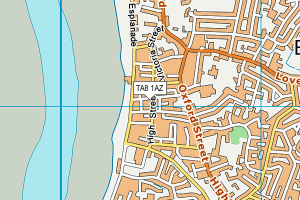 TA8 1AZ map - OS VectorMap District (Ordnance Survey)