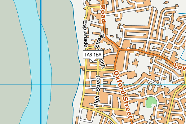 TA8 1BA map - OS VectorMap District (Ordnance Survey)