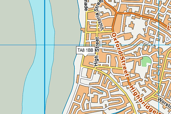 Map of THE ESPLANADE (BURNHAM ON SEA) LIMITED at district scale