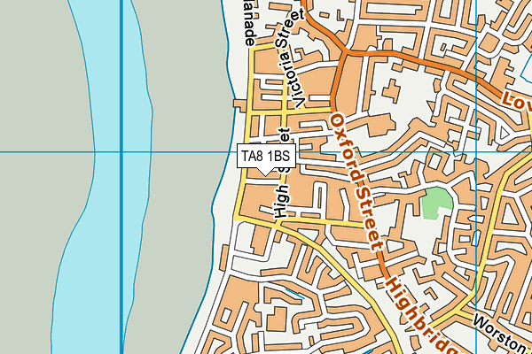 TA8 1BS map - OS VectorMap District (Ordnance Survey)