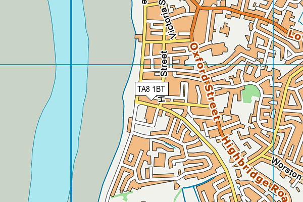 TA8 1BT map - OS VectorMap District (Ordnance Survey)