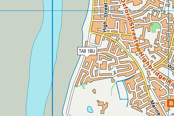 TA8 1BU map - OS VectorMap District (Ordnance Survey)