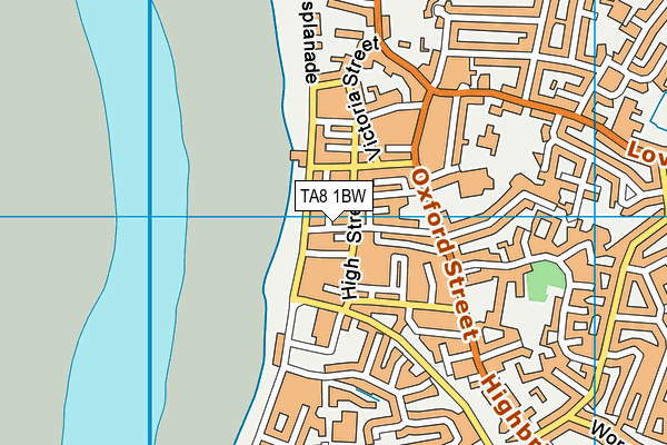 TA8 1BW map - OS VectorMap District (Ordnance Survey)